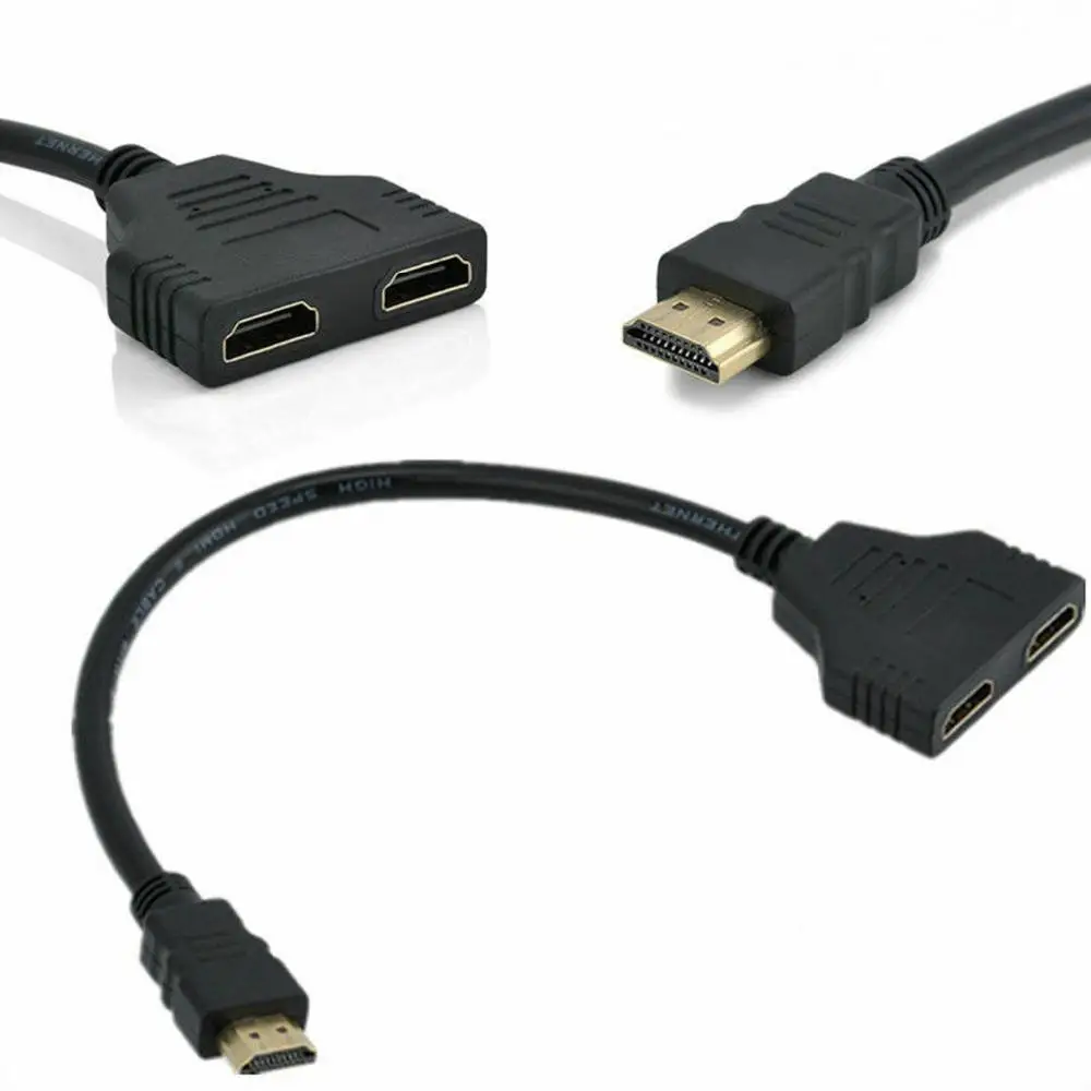 MeterMall Многофункциональный 1080P HDMI сплиттер мужчин и женщин кабель адаптер конвертер HDTV 1 вход 2 Выход адаптер конвертер