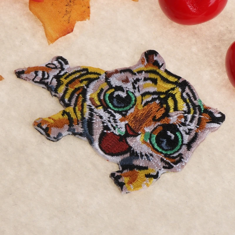 Cartoon Animal Tiger Embroidered Iron On Patches Sew Clothing Badge Accessories   Q6PE