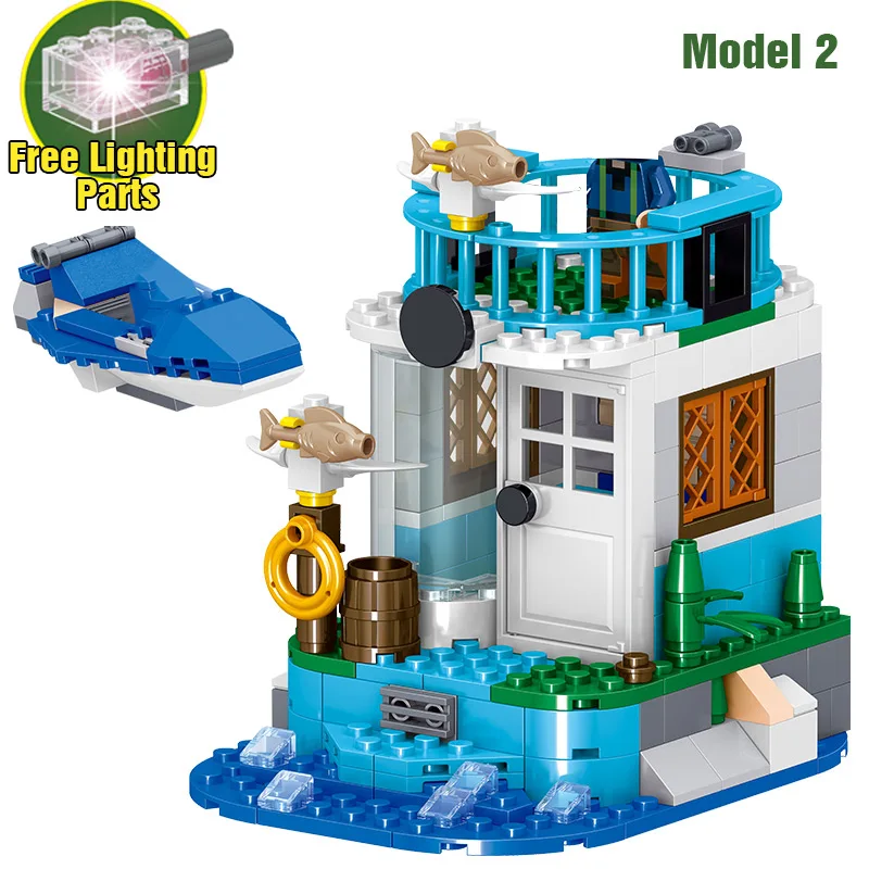 Technic Creators Designed My World City Series Static Building Blocks Water Sea View Housel Brick Children's Holiday Toy Gift Technic Creators Designed My World City Series Static Building Blocks Water Sea View Housel Brick Children's Holiday Toy Gift