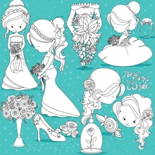 Wedding bride Transparent clear stamp for DIY Scrapbooking/Card Making/Kids Christmas Fun Decoration Supplies