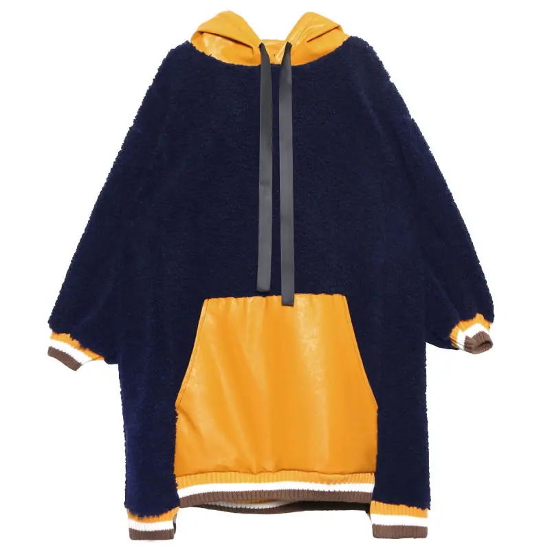 XITAO Pleated Hoodies Fashion Women Full Sleeve