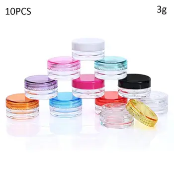

10Pcs Portable Empty Jars Refillable Bottles Cosmetic Jars Makeup Container Small Round Bottle Storage Pot Container