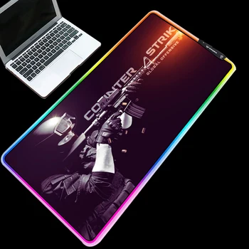 

Yuzuoan 900X400 Gaming Mouse Pad CGGO RGB Game Computer Keyboard Pad Anti-skid Locking-edge Durable Desktop Pad Custom LOGO Size