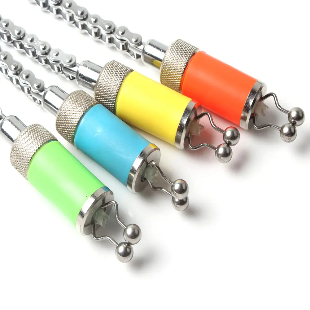 

4 Pcs Bobbins Fishing Swinger Finders Wear Resistant Metal Chain Tool Outdoor Underwater Bite Indicator Adjustable Carp Flexible