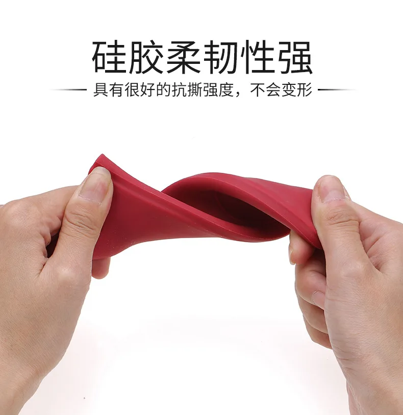 Silicone Panhandle Set Thick Hingle Insulation Sleeve Kitchen Heat Resistant Anti-slip Soft Handle Sleeve Currently Available Wh