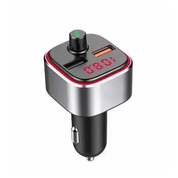

Wholesale Car Bluetooth FM Transmitter Wireless Handsfree Audio Receiver Auto MP3 Player Dual USB Support USB Disk and SD Card