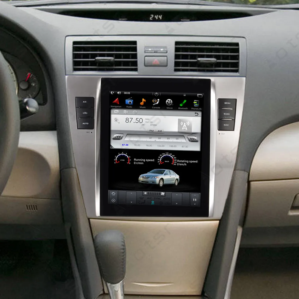 AOTSR 10,4 дюймов Android 8,1 Tesla стиль HD экран Автомобильный gps навигатор для TOYOTA CAMRY 2007-2011 головное устройство мультимедийный плеер wifi