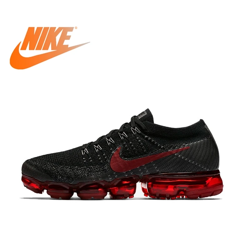 Pаспродажа Оригинальный Официальный Nike Air VaporMax Be True Flyknit дышащая мужская обувь для бега на открытом воздухе спортивные кроссовки с низким верхом спорти...