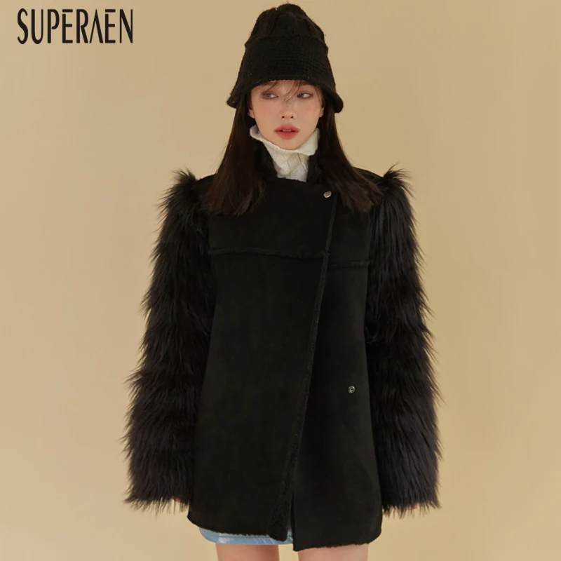 SuperAen Новинка зимняя куртка в Корейском стиле Женская однотонная модная женская куртка повседневная женская одежда