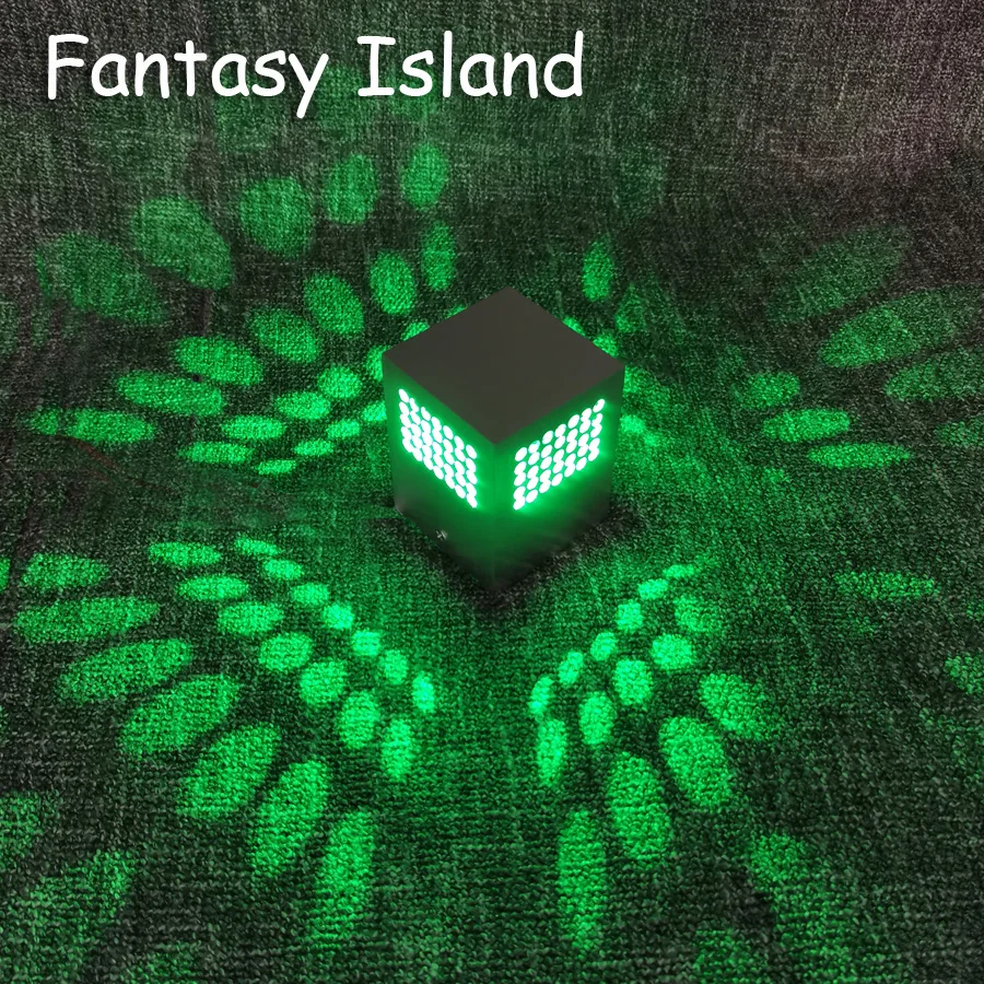 

LED cube box wall lamp dimmable party KTV hotel hallway indoor decoration color adjustable RGB four mode AC85-265V 3W Wall light