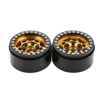 

1Pair Alloy 1.9 CNC Beadlock Wheels Rims CJGLG0014 for 1/10 RC Crawler Axial SCX10 SCX10 II 90046 Traxxas TRX4 D90