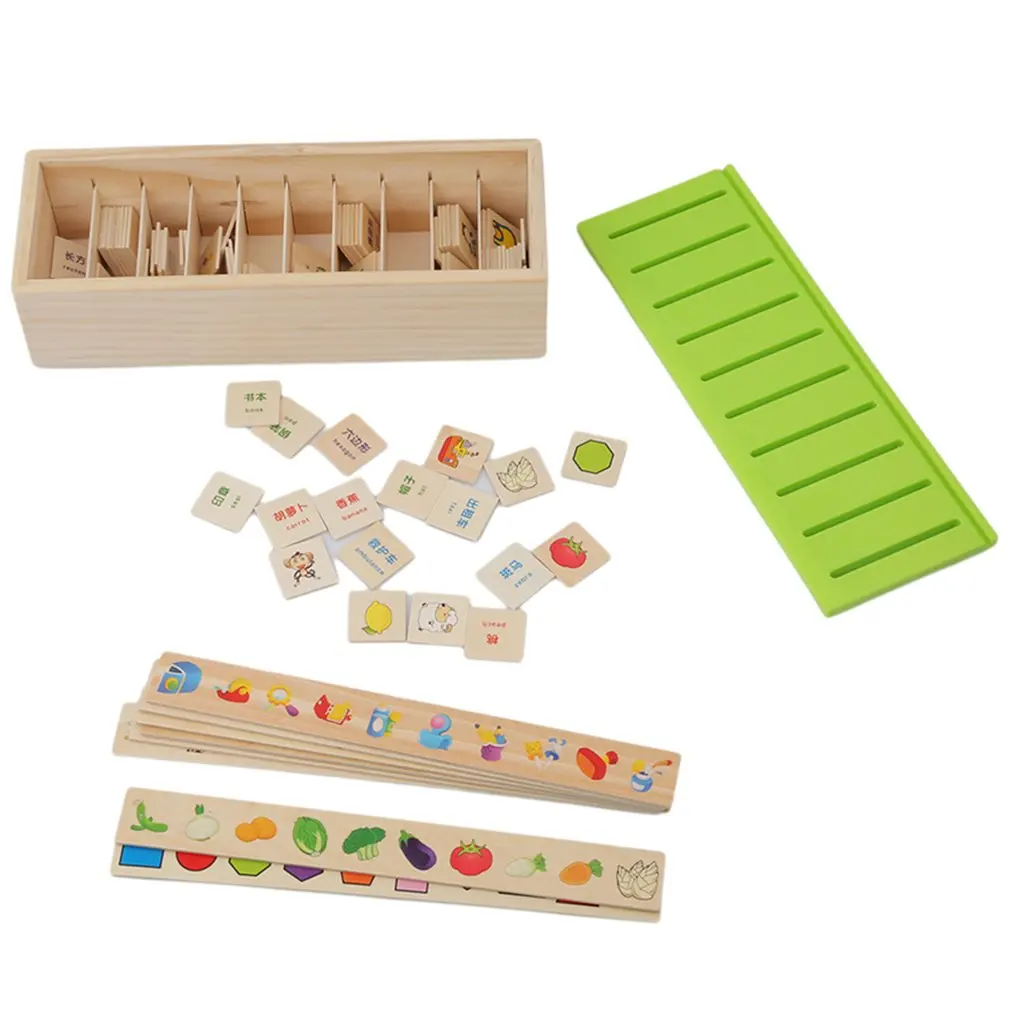 Mathematical Knowledge Classification Wood Box Cognitive Matching Kids Montessori Early Educational Learn Toy Gifts for Child