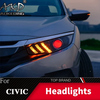 

Head Lamp For Honda CIVIC X G10 2015-2019 Headlights Fog Lights Daytime Running Lights DRL H7 LED Bi Xenon Bulb Car Accessories