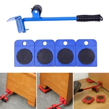 Home Portable Furniture Mover Heavy Object Lifter Steel Hand Tool Set Bear 200kg 360 Degrees Rotate QP2