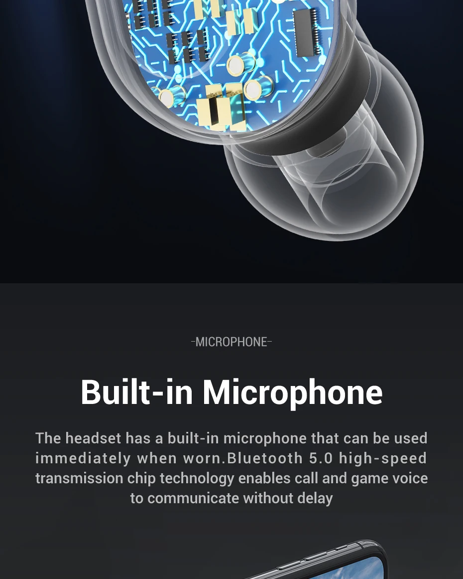 TOPK Bluetooth наушники TWS 5,0 настоящие Беспроводные наушники с микрофоном светодиодный дисплей мини гарнитура Беспроводные наушники для Xiaomi iPhone