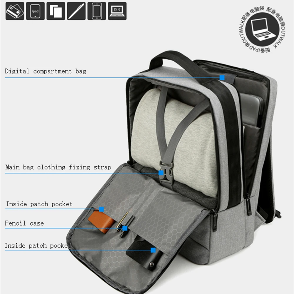 Multi-Functional Laptop Backpack For 14 Inch Notebook