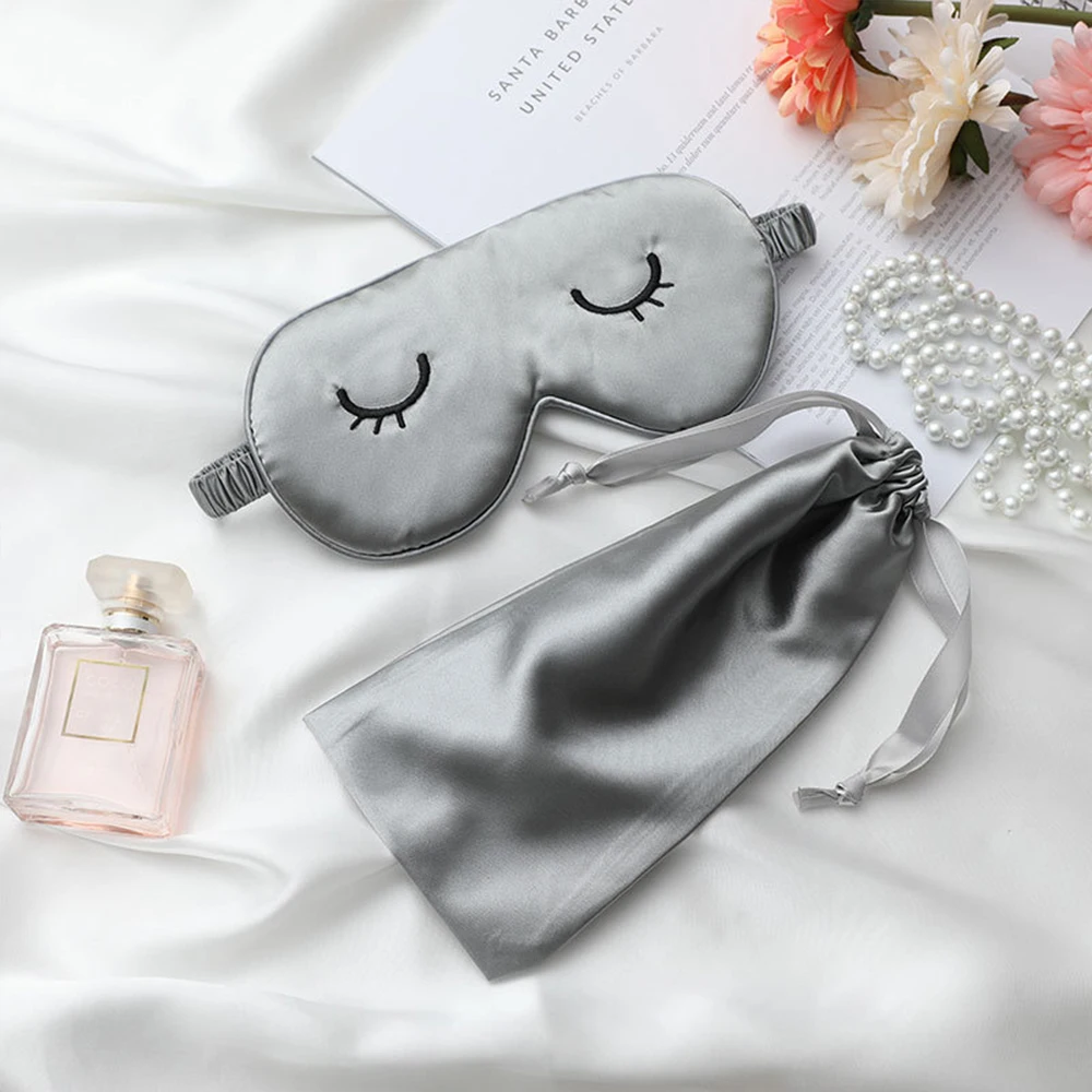 【Happier】 Silk Sleeping Dream Eye Mask Sort Band For Girl Boy Imitation Silk Cute Eye Night Cover Bandage Travel Health Smooth Eyeshade. 