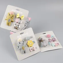 Повязка на голову с изображением медведя, лебедя, пятиконечной звезды, цветка, банта, короны, детские заколки, Подарочный костюм