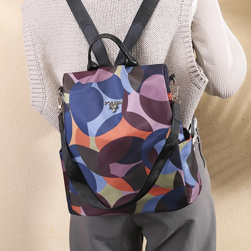 Рюкзак Для женщин стиль корейско-Стиль мульти-функциональные сумки на плечо Универсальный Анти-кражи рюкзак из ткани Оксфорд