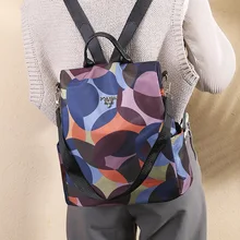 Рюкзак Для женщин стиль корейско-Стиль мульти-функциональные сумки на плечо Универсальный Анти-кражи рюкзак из ткани Оксфорд