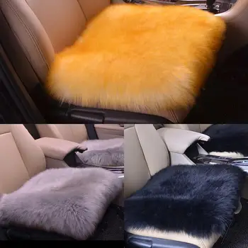 

Universal Winter Sheepskin Soft Warm Wool Car Seat Cover Home Office Seat Cushion Cover Seat Protector Auto Interior Decoration