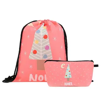 

Merry Christmas Solid Color Large Capacity Handbag Santa Snowman Candy Tote Christmas Children's Gift Bag Decoration /E