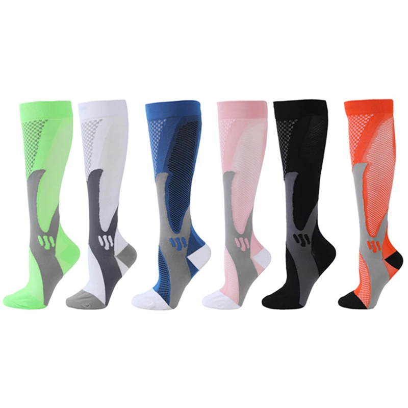 Men Women Soccer Socks Cycling Compression Stockings Outdoor Sports Football Socks Non-Slip Sweat-Absorbent Breathable