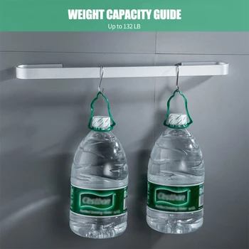 

Hot 40/50/60cm Black Towel Bar Bath Towel Clothes Hanger Wall Mount Aluminum Towel Rack Holder for Bathroom Kitchen Accessory