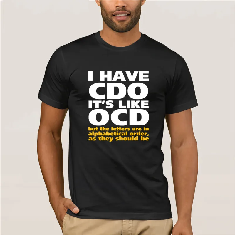 Модная футболка из 100% хлопка у меня есть CDO It s как OCD Мужская брендовая | одежда