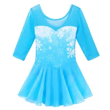 BAOHULU/балетное трико для малышей, синий купальник со снежинками для девочек, гимнастический костюм балерина костюм для танцев, детская одежда