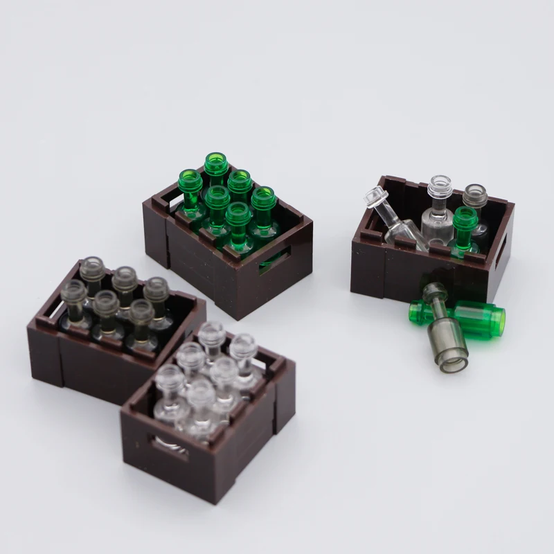 LEGO Minifigure TRANS GREEN Bottle Wine Kitchen Food Drink Cup Utensil