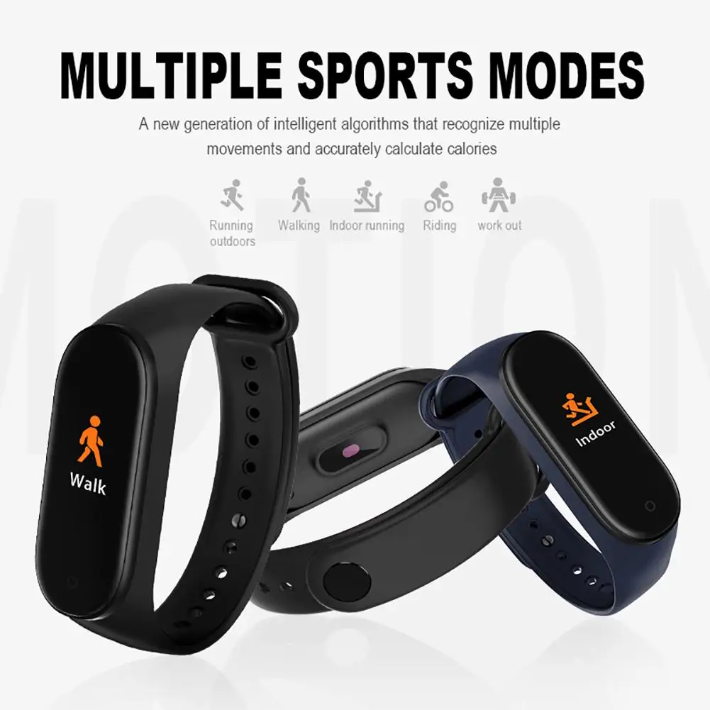 

M4 Smart Band 4 Fitness Tracker Watch Sport Bracelet Heart Rate Blood Pressure Smartband Monitor Health Wristband PK M3 bracelet