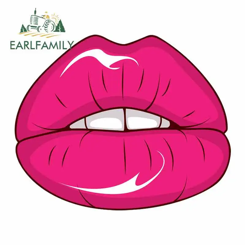 

EARLFAMILY 13cm x 9.2cm Sexy Lips Funny Car Stickers Vinyl JDM Sunscreen Waterproof Bumper Trunk Truck Graphics DIY Fine Decal