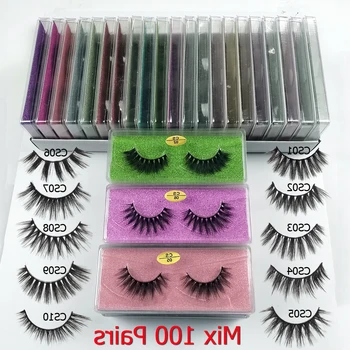 

Wholesale Eyelashes 20/30/50/100 pcs Mink Eyelashes Wholesale Lashes In Bulk Mink Lashes Natural False Lashes Bulk Makeup Lashes