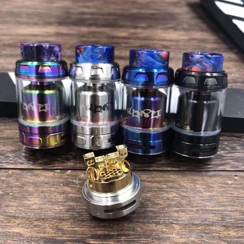 

Newest Kensei RTA Replaceable Tank Atomizers 2ml 4ml Bottom 24mm Diameter Resin Colorful 810 Drip Tip Dual Coil vape tank