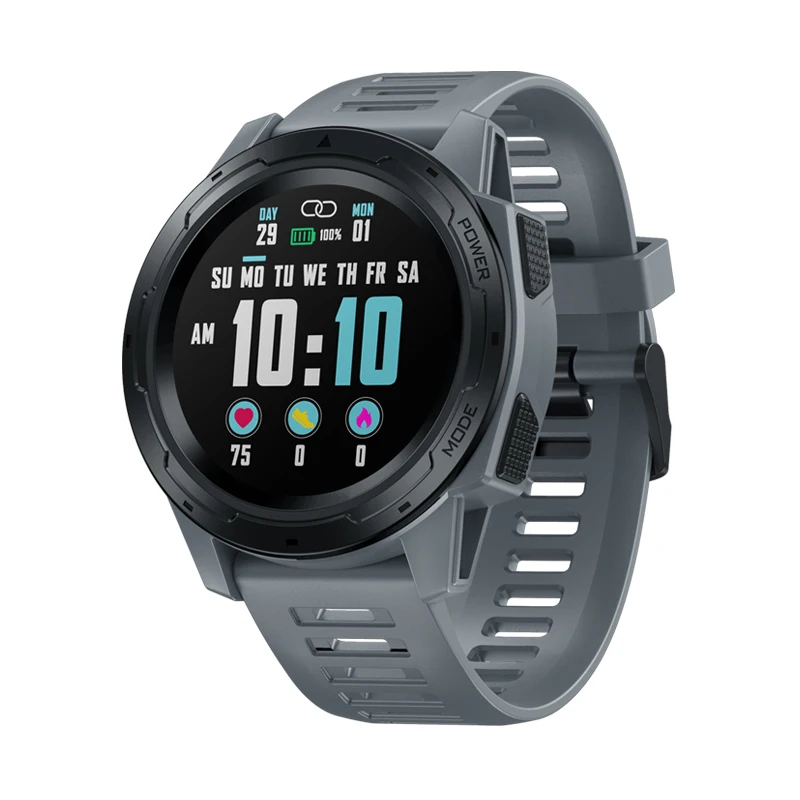 Zeblaze VIBE 5 PRO цветной сенсорный дисплей умные часы сердечного ритма спящий Спорт фитнес-трекер IP67 Водонепроницаемый для IOS Andriod - Цвет: Gray