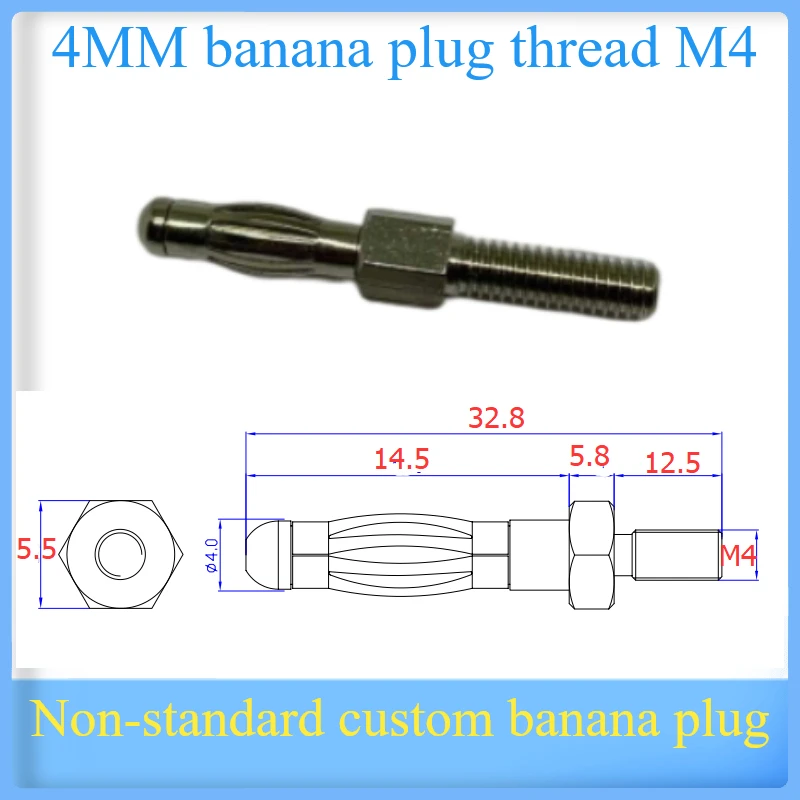 Plug, conector de 4mm, conector de fio