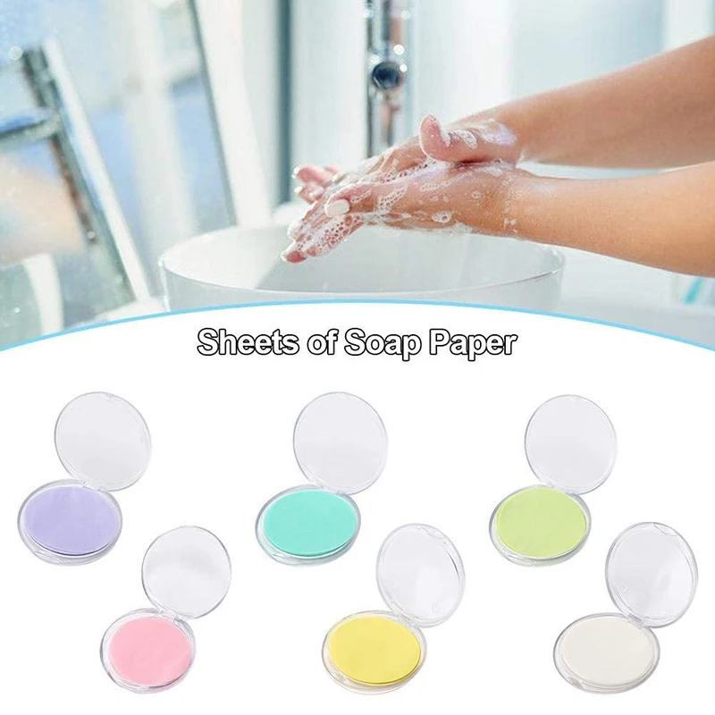 Pocket Paper Soap Sheets – 50PCS Portable Travel Box