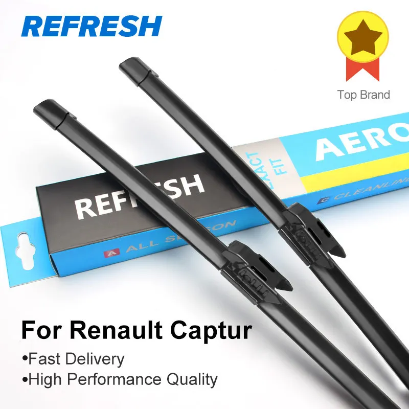 REFRESH Windscreen Wiper Blades for Renault Captur ( Kaptur ) Fit Lock Arms 2013 2014