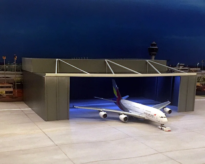 20*20 см 1/400 масштаб самолет Boeing Airbus Модель самолета ангар дом для самолета Самолет сцена дисплей игрушка модель Коллекция