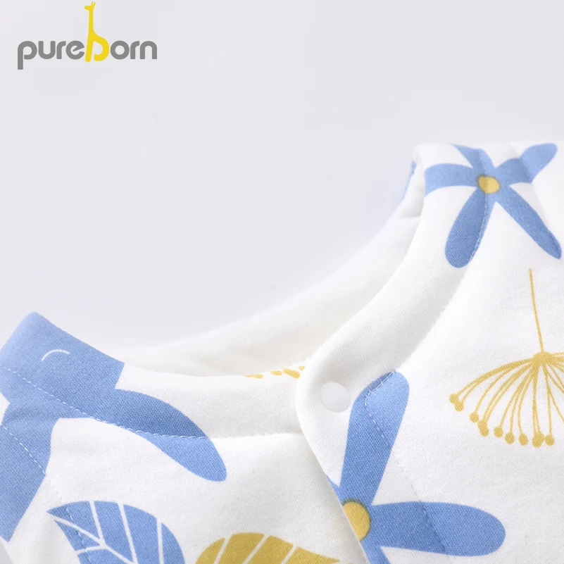 Pureborn/Детский жилет; жилет для маленьких девочек; хлопковая Верхняя одежда без рукавов с цветочным рисунком; детская одежда для девочек; сезон весна-осень