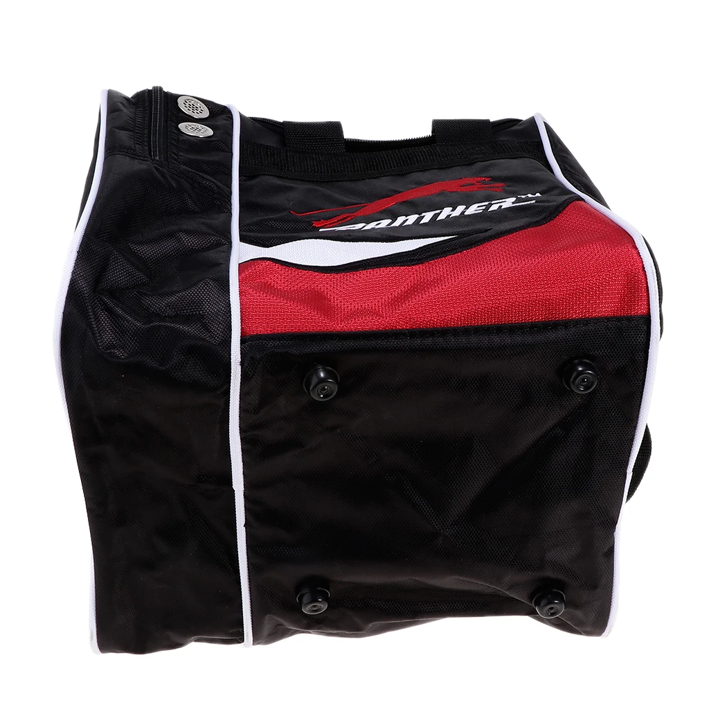 Portable Bowling Ball Storage Case Ball Carrier Bag Single Ball Tote Bag Pocket with Base with Two Side Pockets