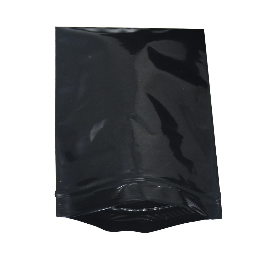 AWEPK 200pcs Black Zip Lock Opaque PE Plastic Package Bags Heat Sealable Light-proof Grocery Jewelry Privacy items Packing Bag 6