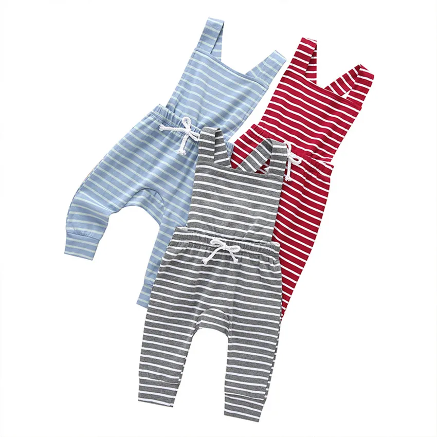 

New Born Bebes Backless Striped Romper Newborn Overalls Jumpsuit Baby Girl Baby Boy Clothes Baby Girl Romper Kids Clothes 30