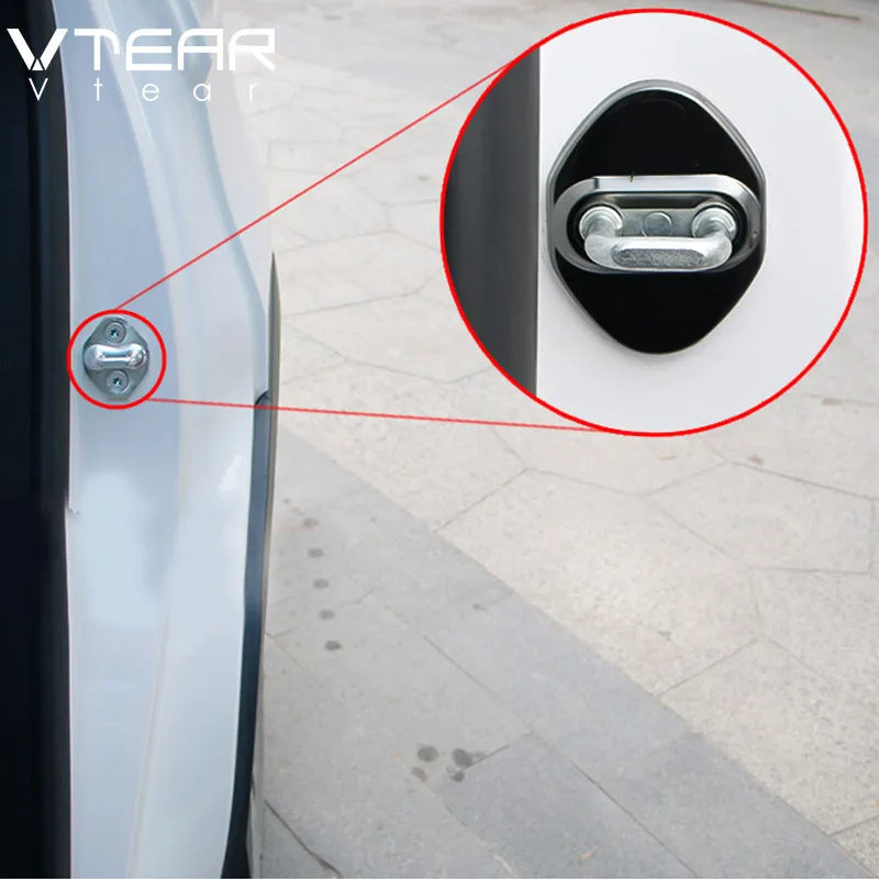 Vtear нержавеющая сталь автомобильная защита для дверного замка крышка хендай