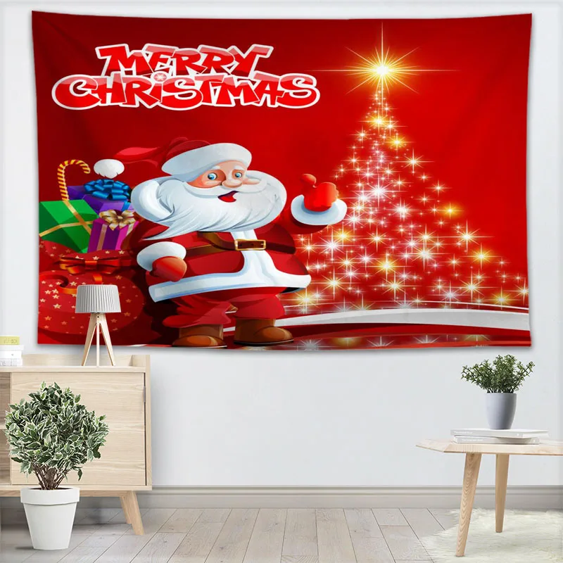 Merry Рождество настенный гобелен простыни домашние декоративные гобелены пляжное полотенце Йога коврик одеяло, скатерть гобелен