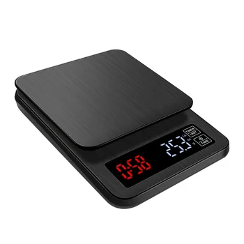 

New Style Stainless Steel Timing Coffee Scale Electronic Coffee Scale Mini Kitchen Scale 10Kg/1g Timing Scale 5Kg/0.1