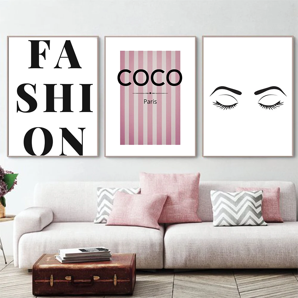 Fashion Prints And Posters Lashes Beauty Canvas Painting Nordic Wall Art Pictures Gift Idea For Bedroom Gallery Home Decor |