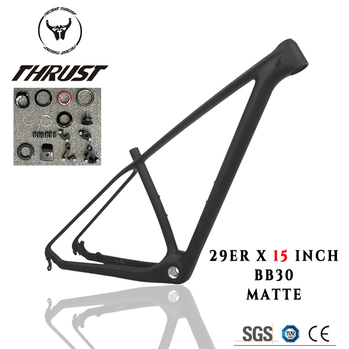 Тяга mtb карбоновая mtb рама 29er карбоновая велосипедная Рама 15 17 19 дюймов T1000 UD BSA BB30 углеродная рама mtb 29er для велосипедных деталей - Цвет: 29er 15 inch BB30