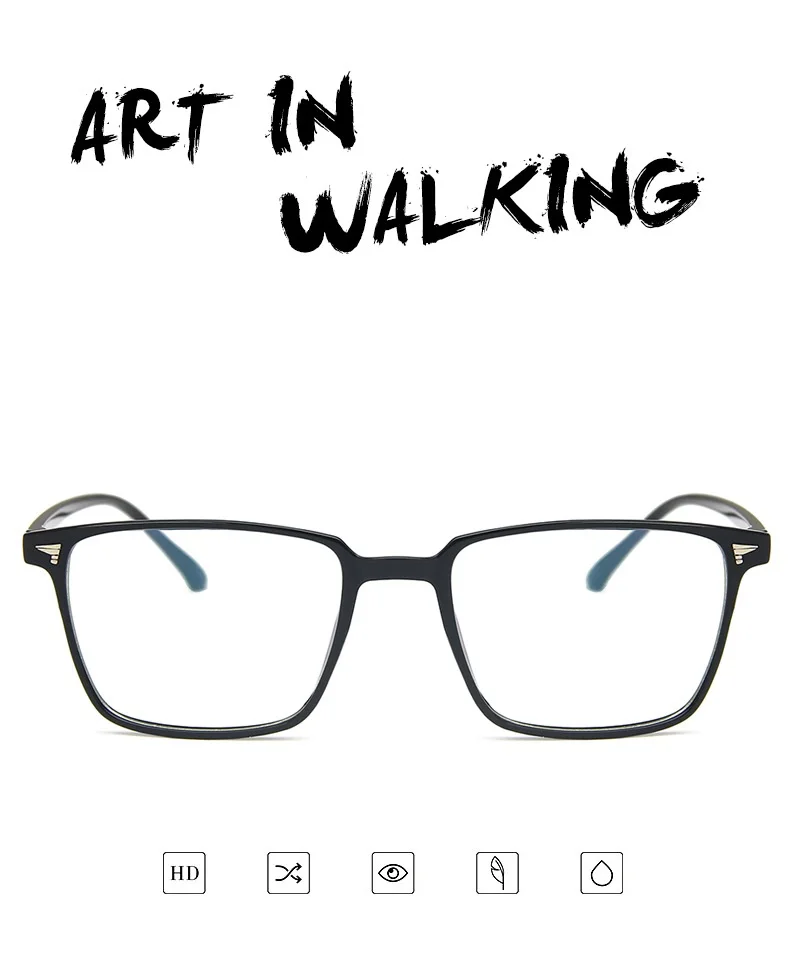 New Classic Square Eyeglasses Frame Men Brand Designer Fashion Women Decoration Optical Glasses males